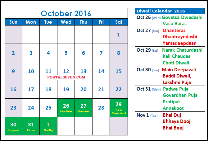 2016 India Holidays & Calendar